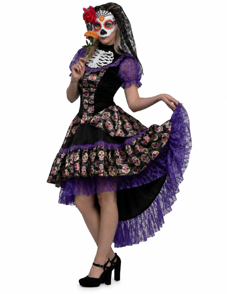 Disfraz Rev Calavera de Catrinas para mujer